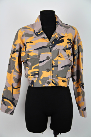 Maskáčová bunda Pull&Bear Vel.: 36 - Bundy a kabáty