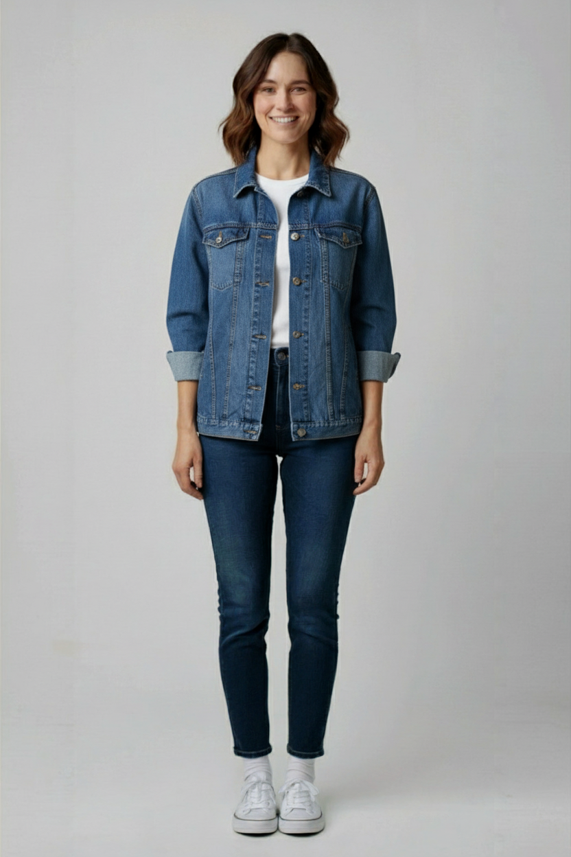 Riflová bunda Denim Vel.: 36 - Bundy a kabáty