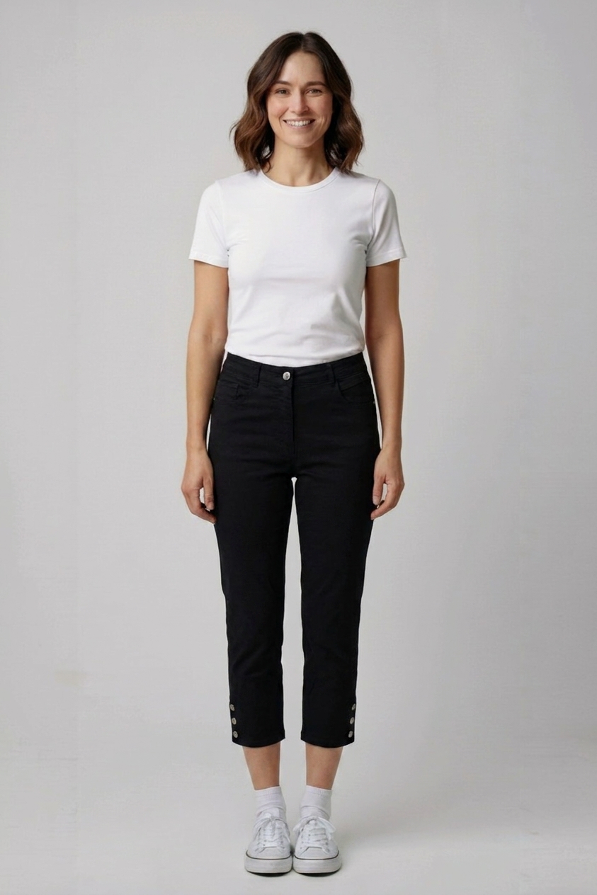 Černé 7/8 Fabiani Vel.: 38 - Šortky