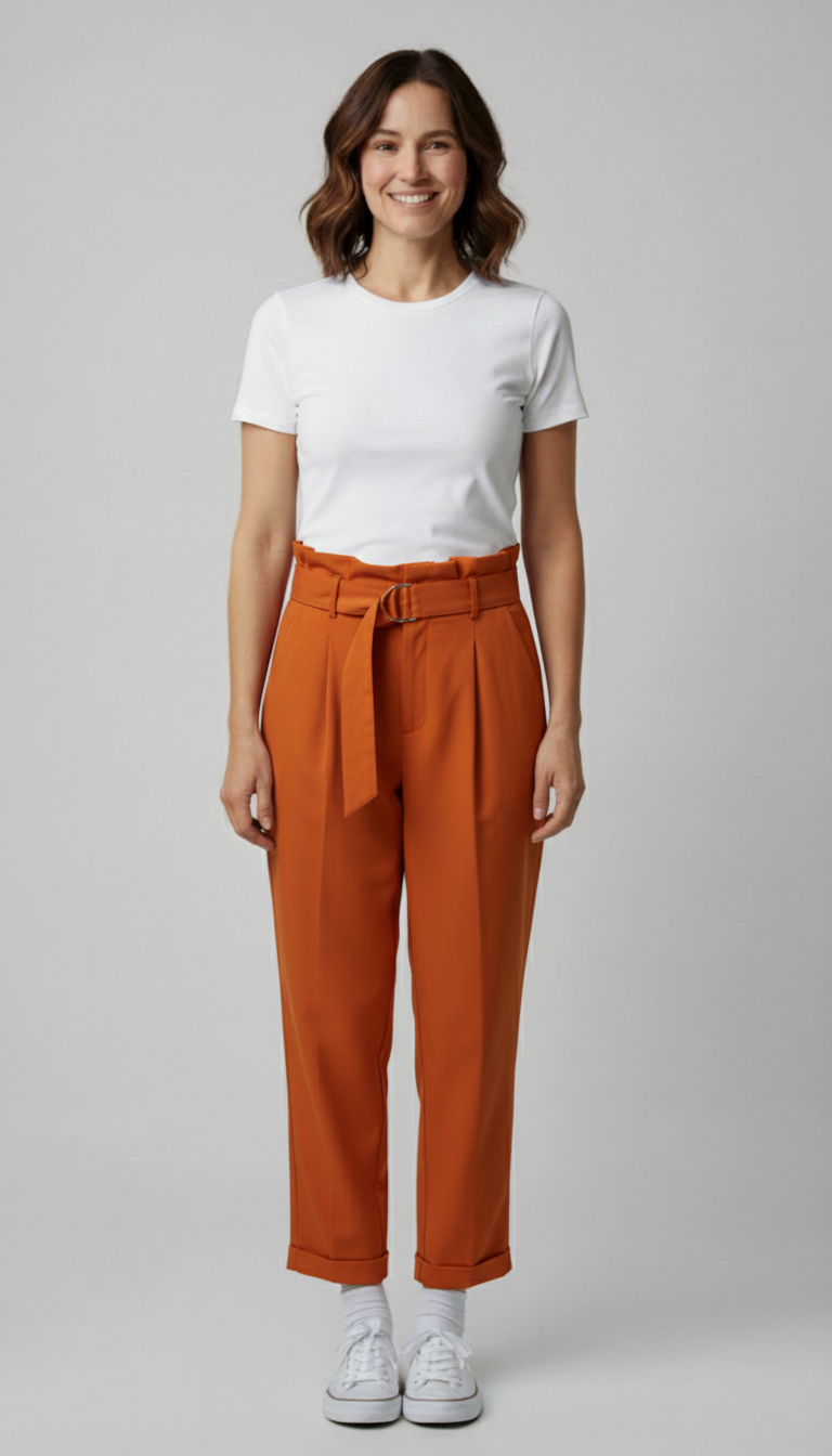Oranžové kalhoty Bershka Vel.: 38 - Kalhoty