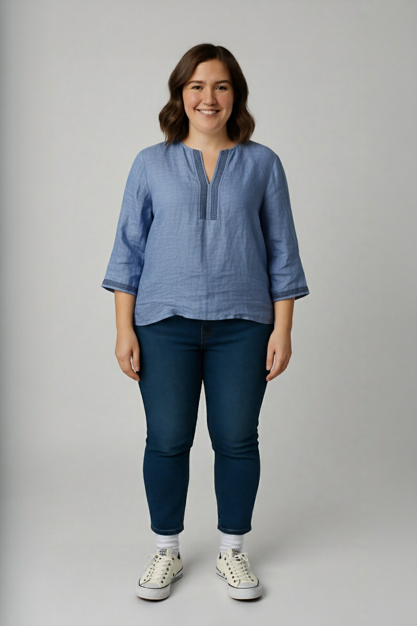Modrá halenka Fleur Vel.: 44 - Halenky