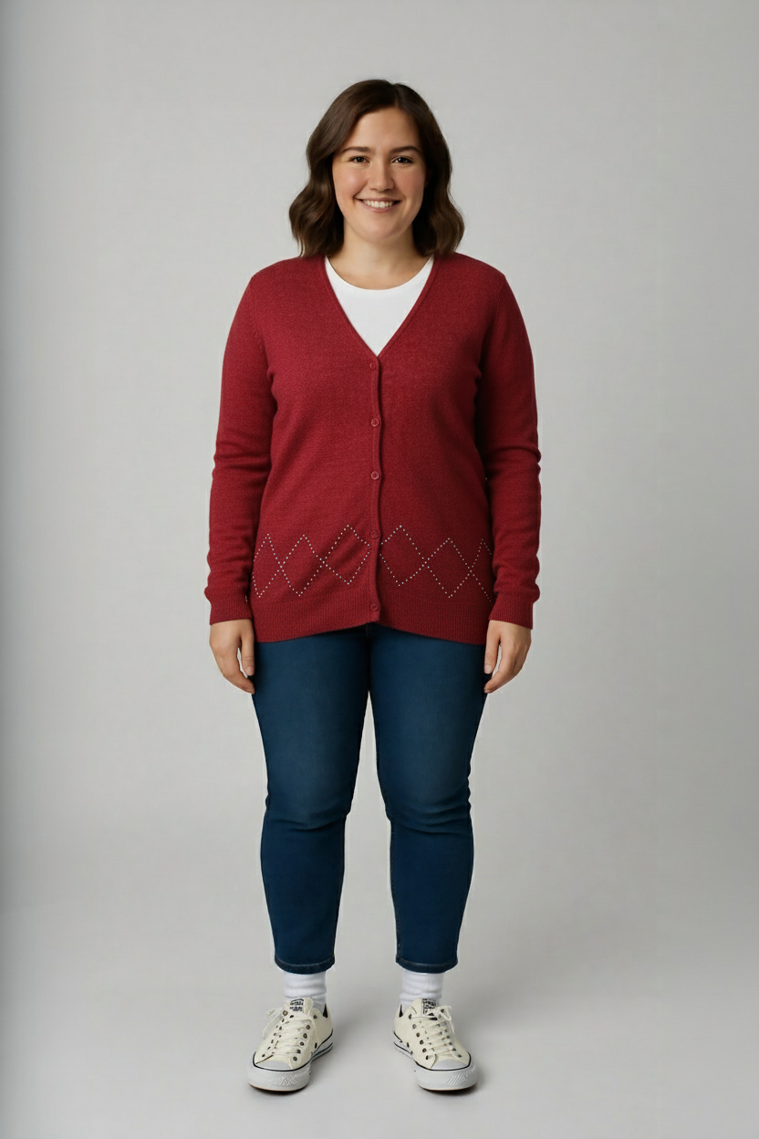 Cihlový svetr Outfit Classic Vel.: 44 - Svetry