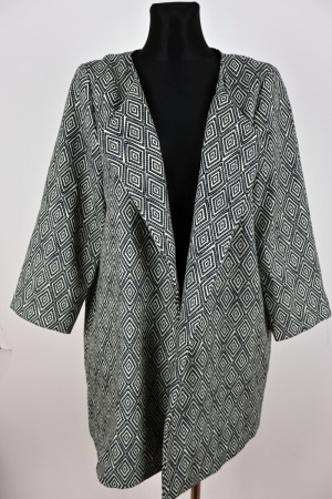 Šedý kabát H&M Vel.: 44 - Bundy a kabáty