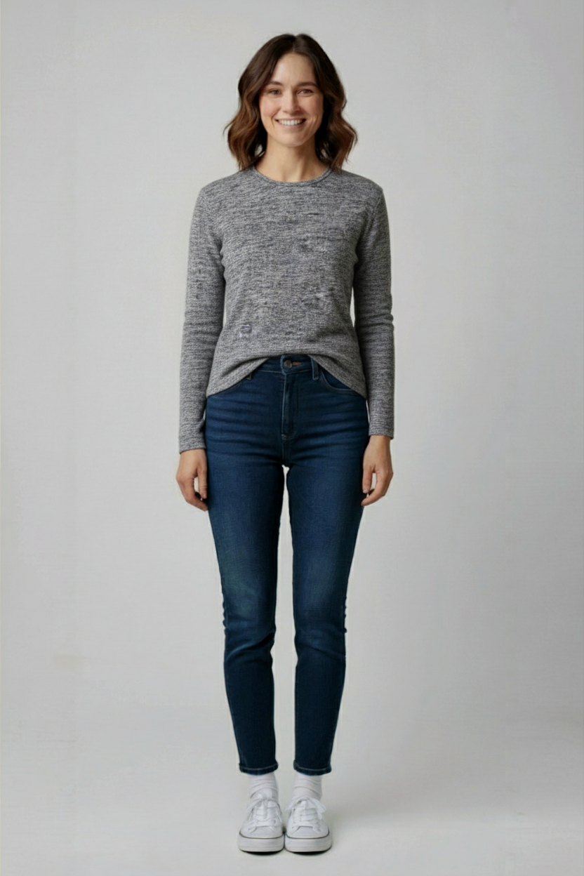 Šedý svetřík New look Vel.: 38 - Svetry