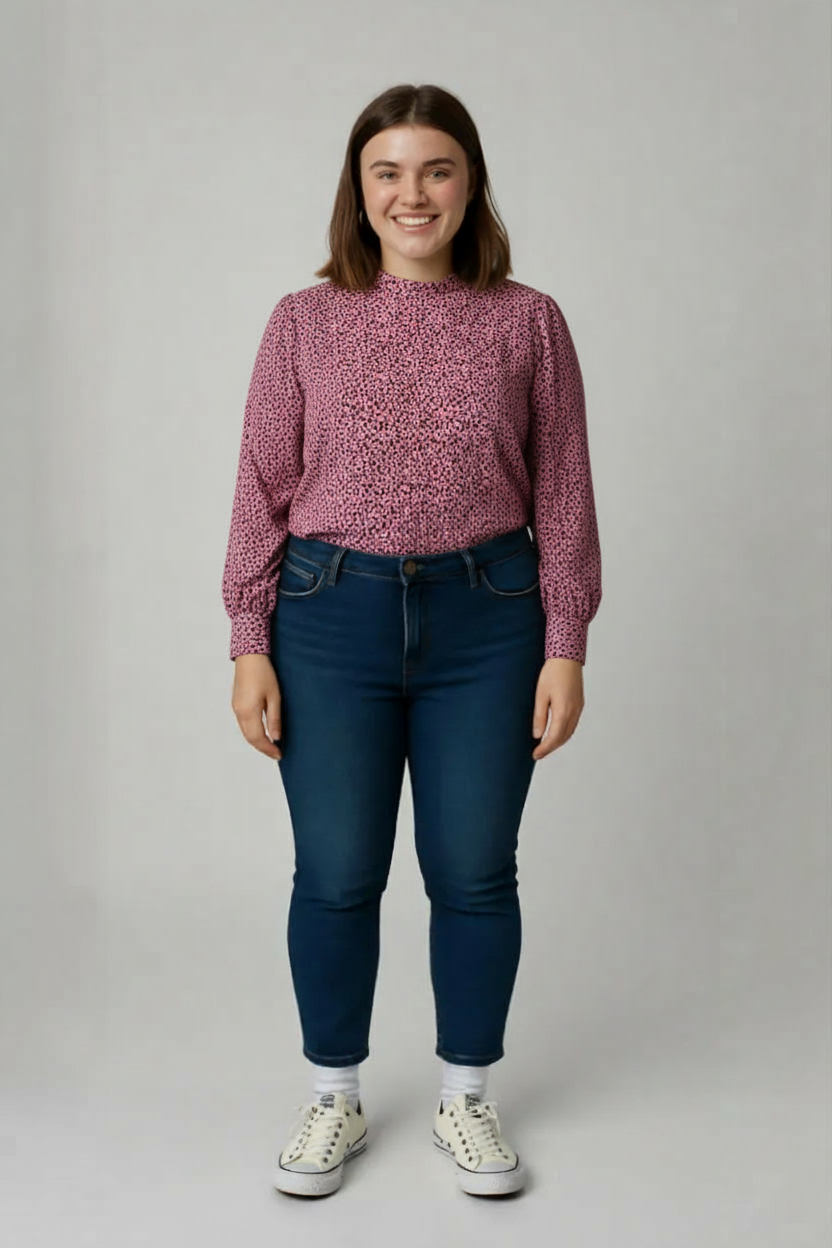 Růžová halenka Papaya Vel.: 46 - Halenky
