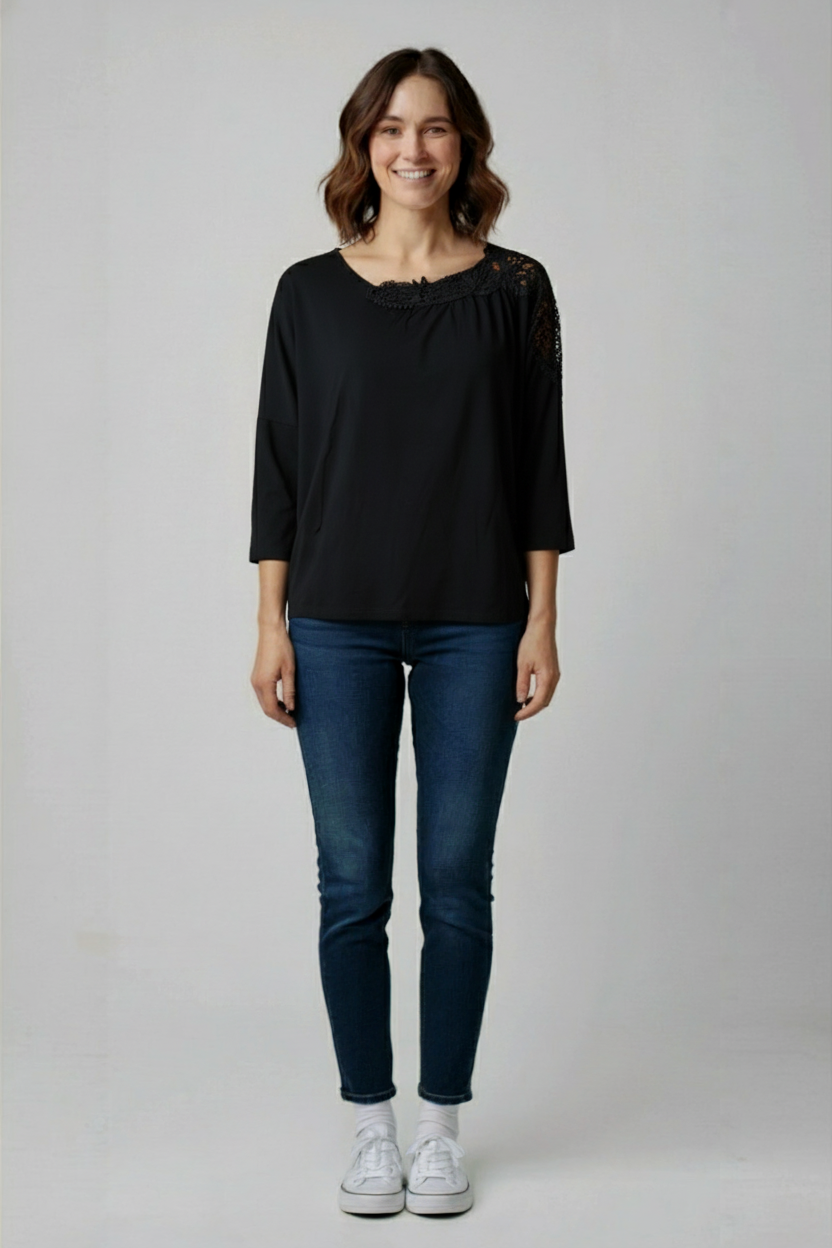 Černé tričko Body Flirt Vel.: 40 - Trička