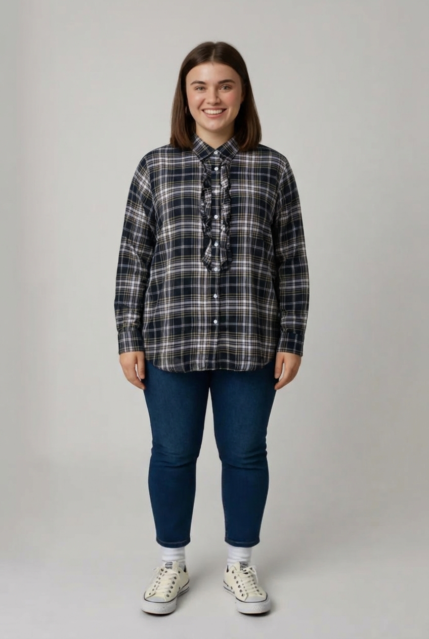 Kostkovaná halenka Milano Vel.: 48 - Halenky