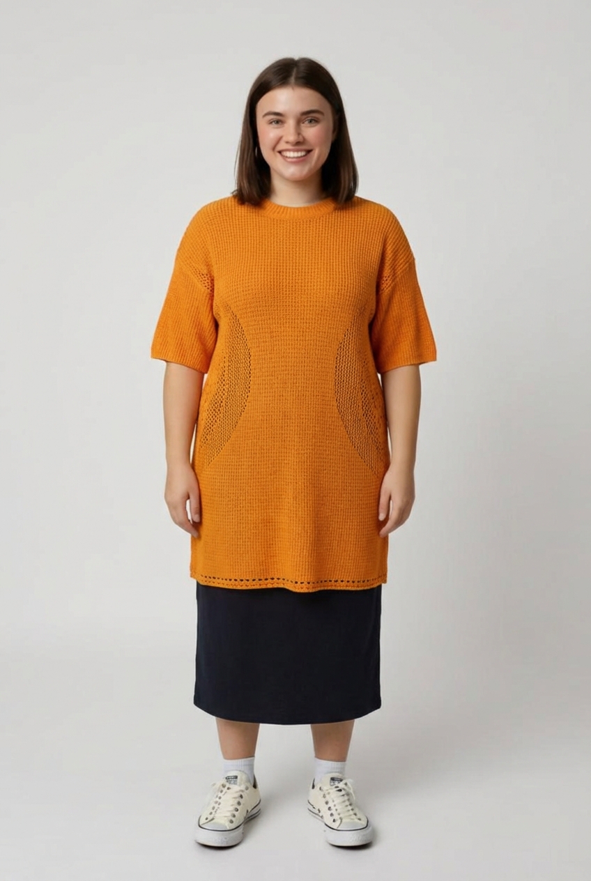Oranžové šaty H&M Vel.: 44 - Zimní šaty