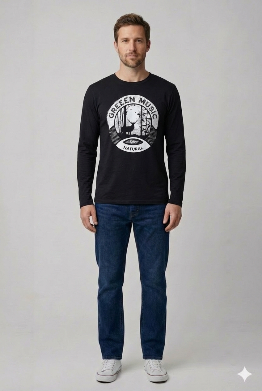 Černé tričko Earth Positive Vel.: 46 - Trička