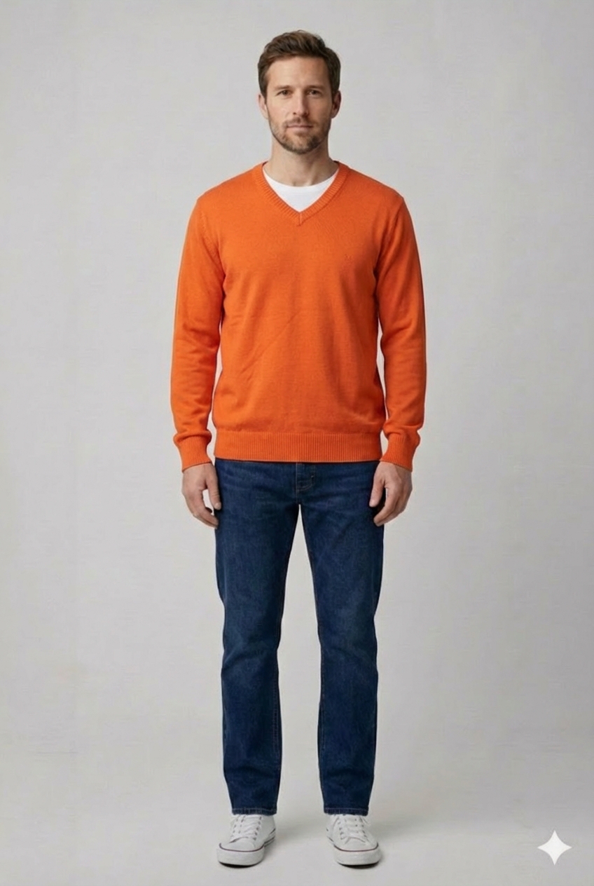 Oranžový svetr Cool Code Vel.: 54 - Svetry