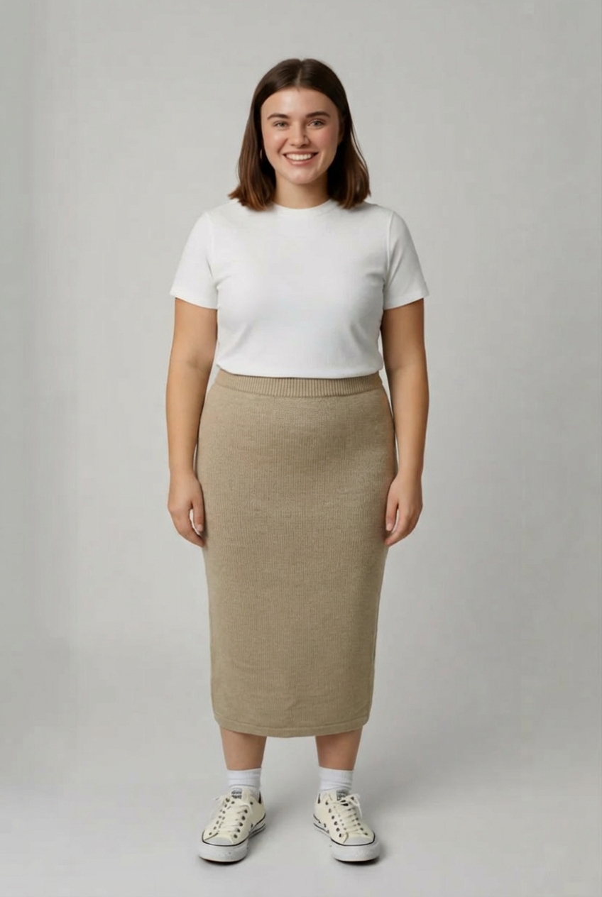 Béžová sukně Hipp Design Vel.: 44 - Zimní sukně