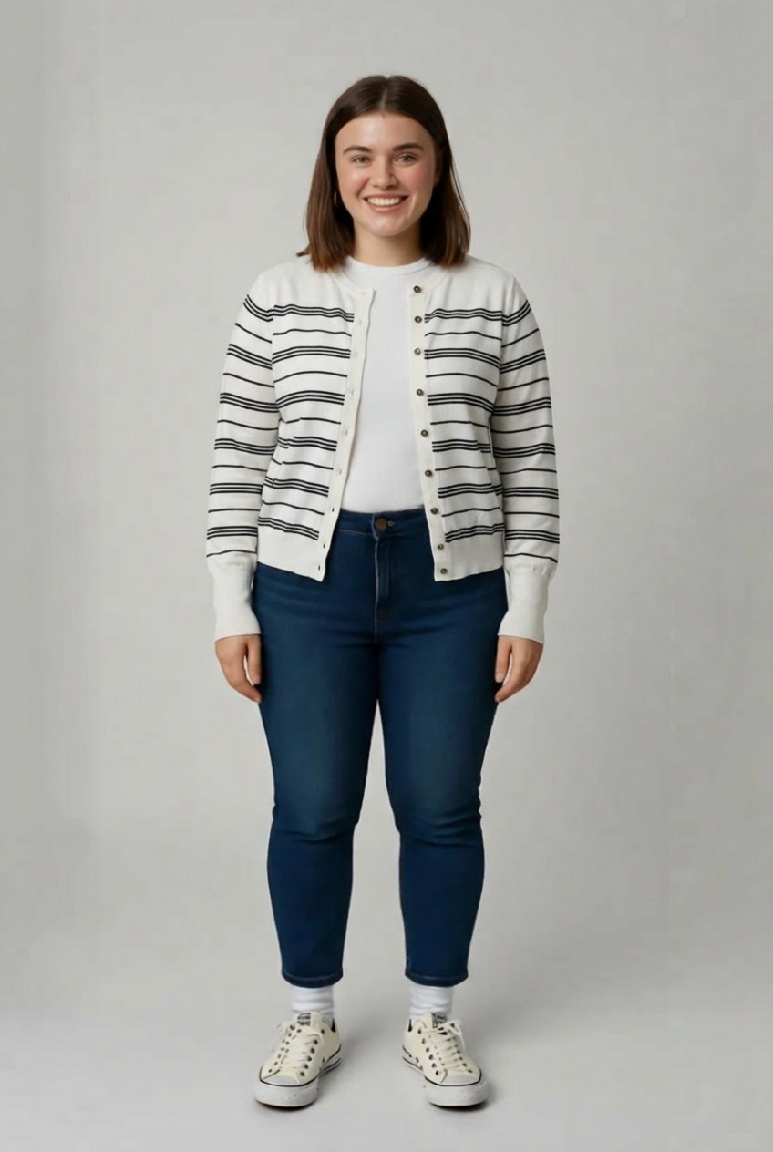Pruhovaný svetřík M&S collection Vel.: 46 - Svetry