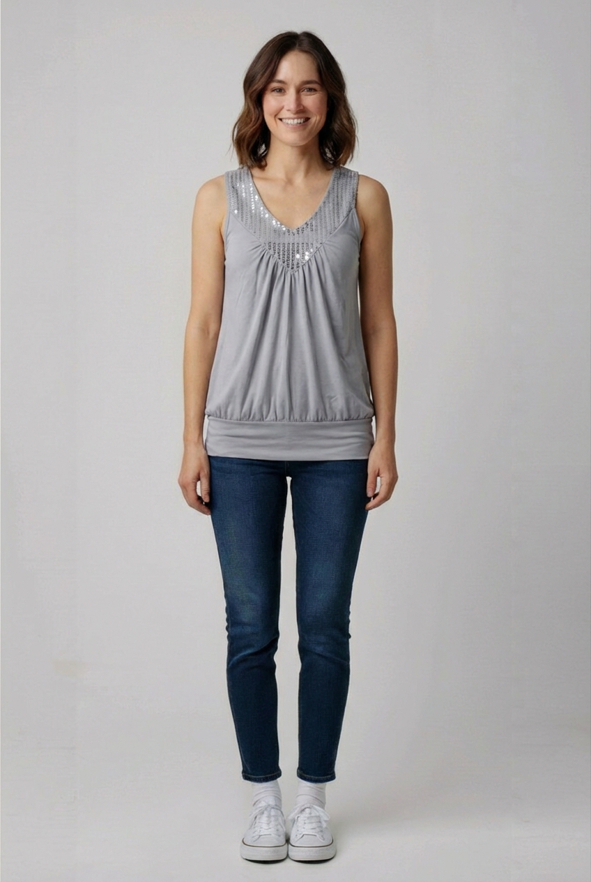 Šedé tričko Vero Moda Vel.: 40 - Trička