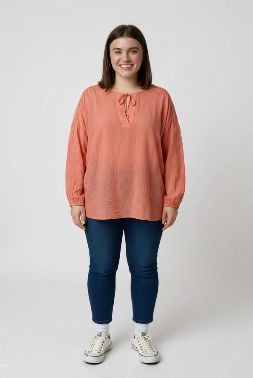 Oranžová halenka Yessica Vel.: 48 - Halenky
