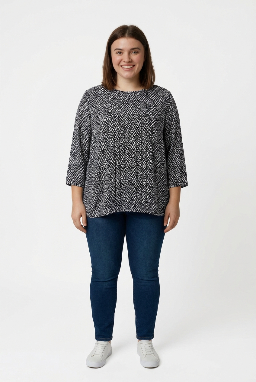 Vzorovaná halenka Infinity Woman Vel.: 48 - Halenky