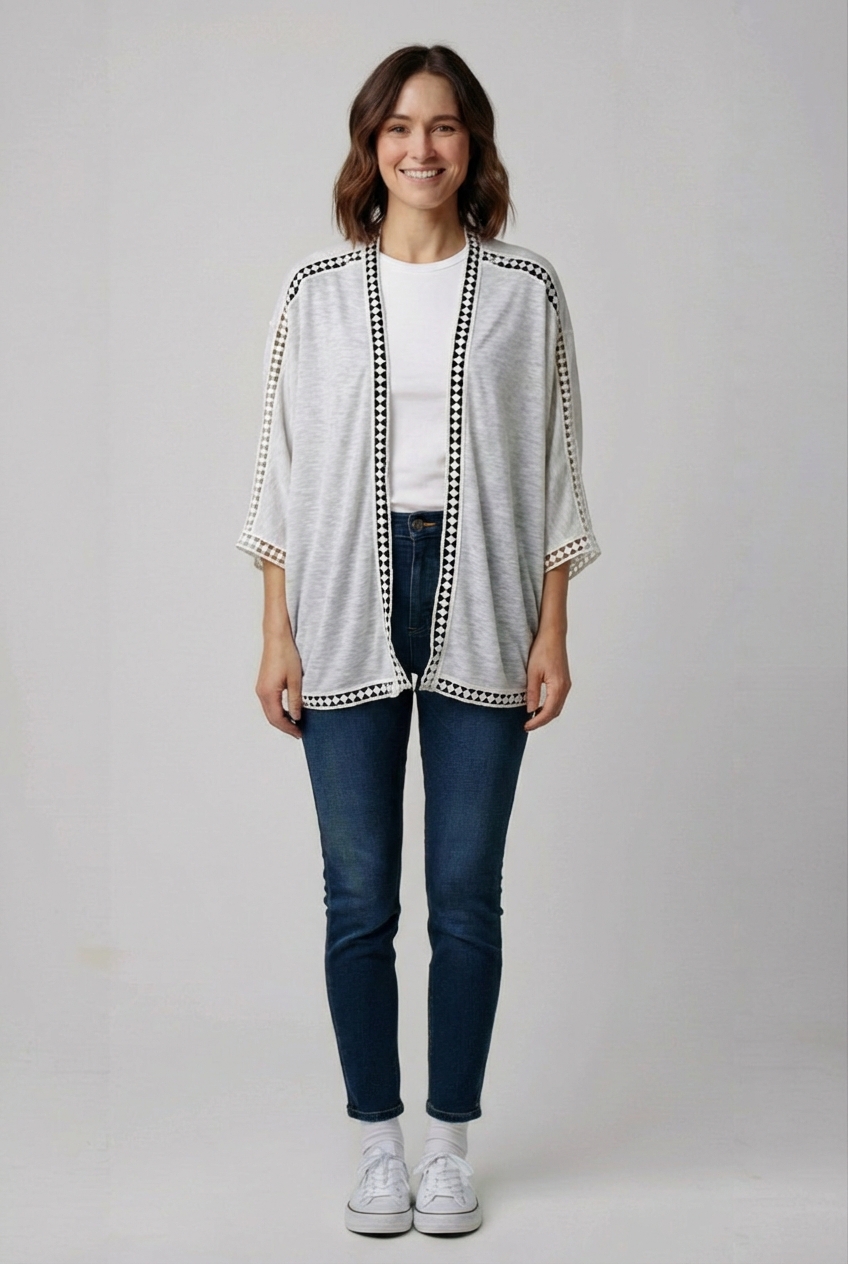 Bílý cardigan Yessica Vel.: 40 - Trička