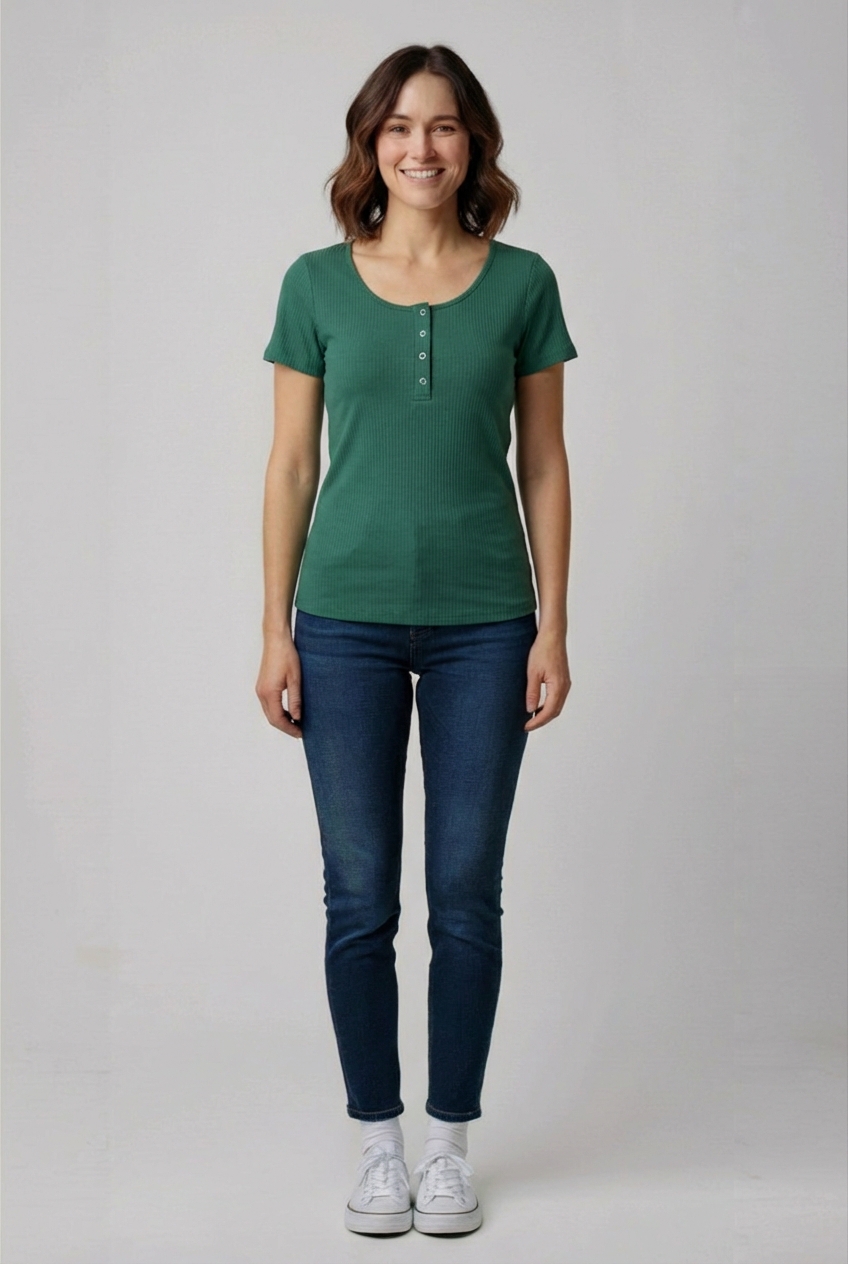 Zelené tričko Pieces Vel.: 34 - Trička