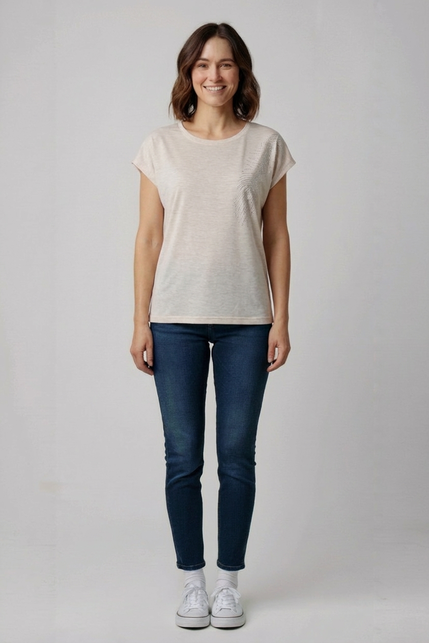 Béžové tričko Infinity Woman Vel.: 38 - Trička