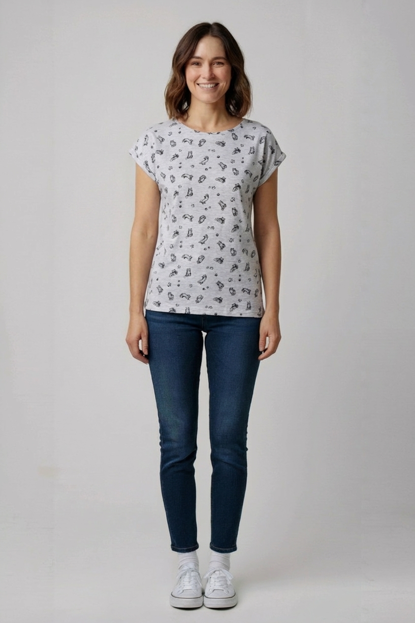Šedé tričko Infinity Woman Vel.: 34 - Trička