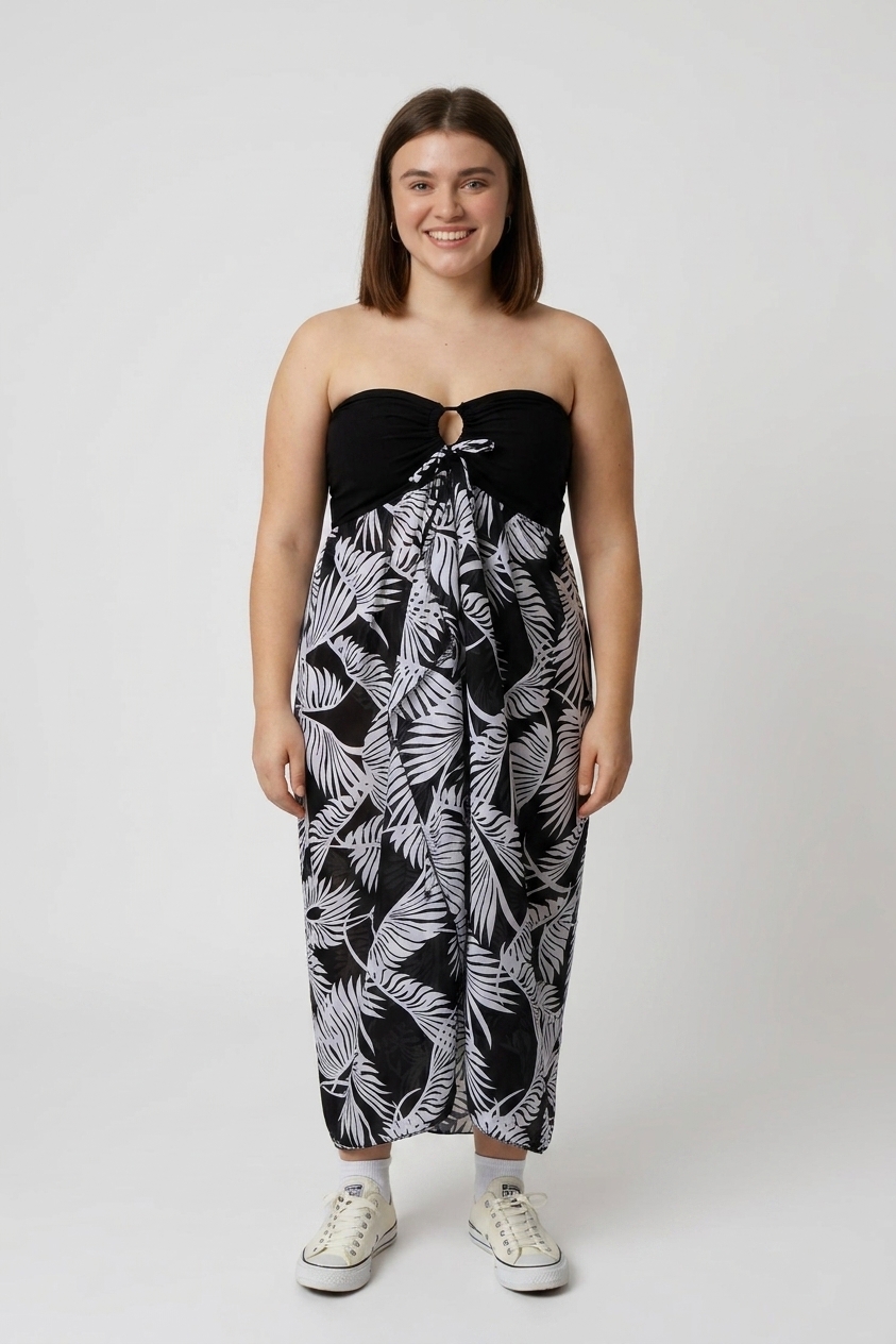 Černobílé šaty Body Flirt Vel.: 48 - Šaty