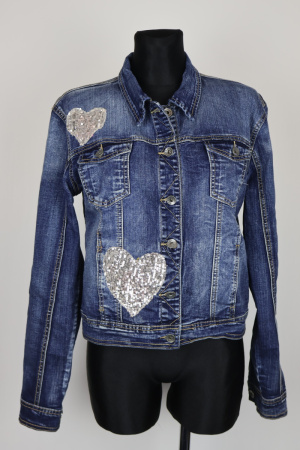Riflová bunda Denim Vel.: 42 - Bundy a kabáty