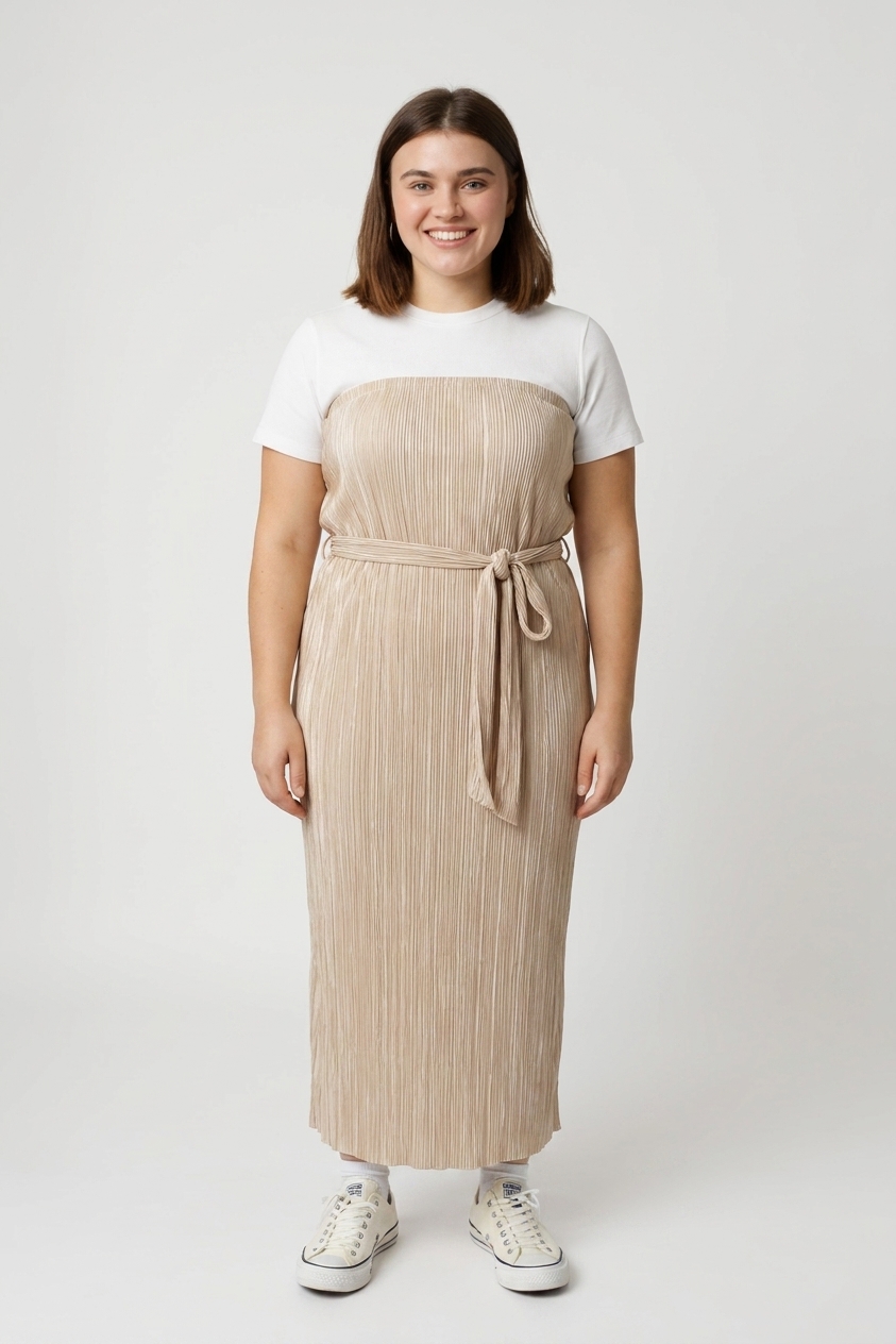 Béžové šaty Fashion Vel.: 52 - Šaty