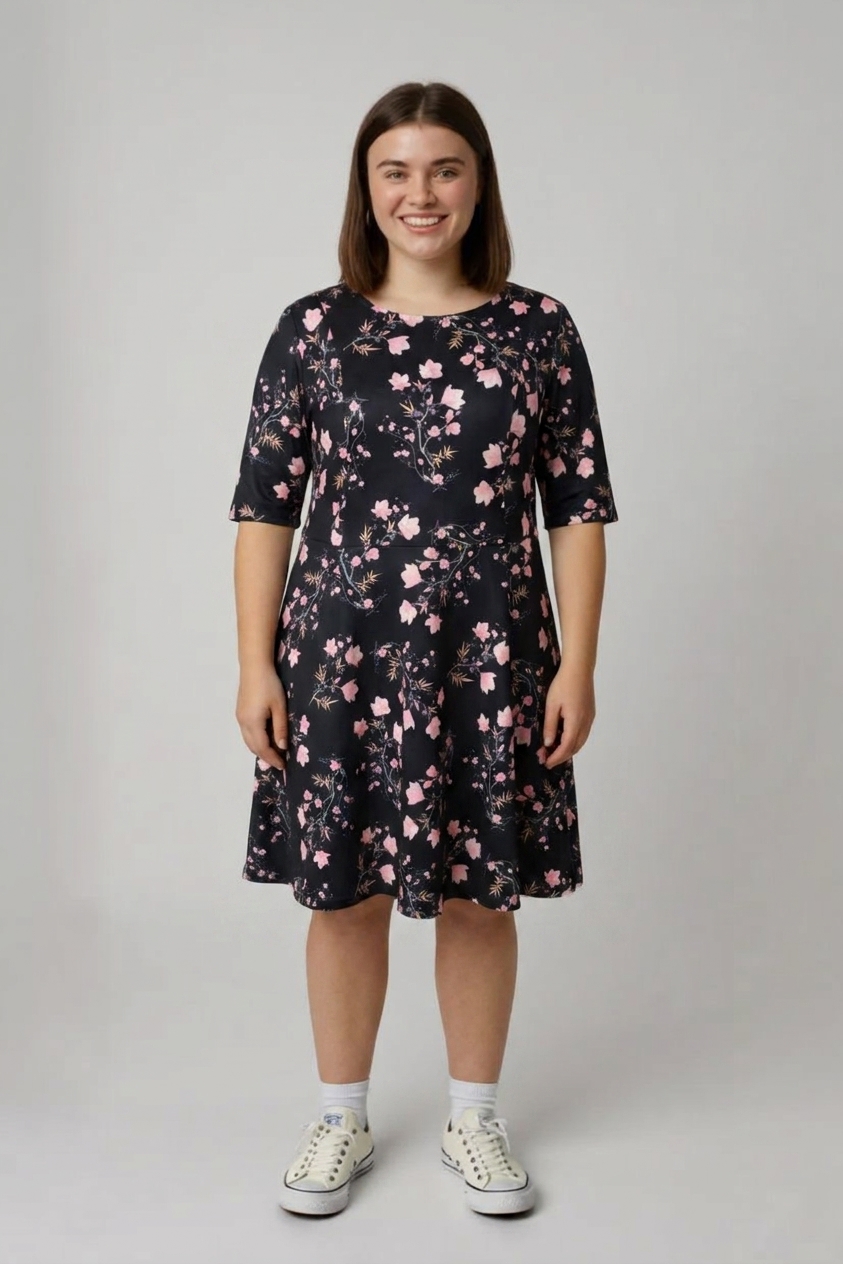 Černé šaty Body Flirt Vel.: 48 - Šaty