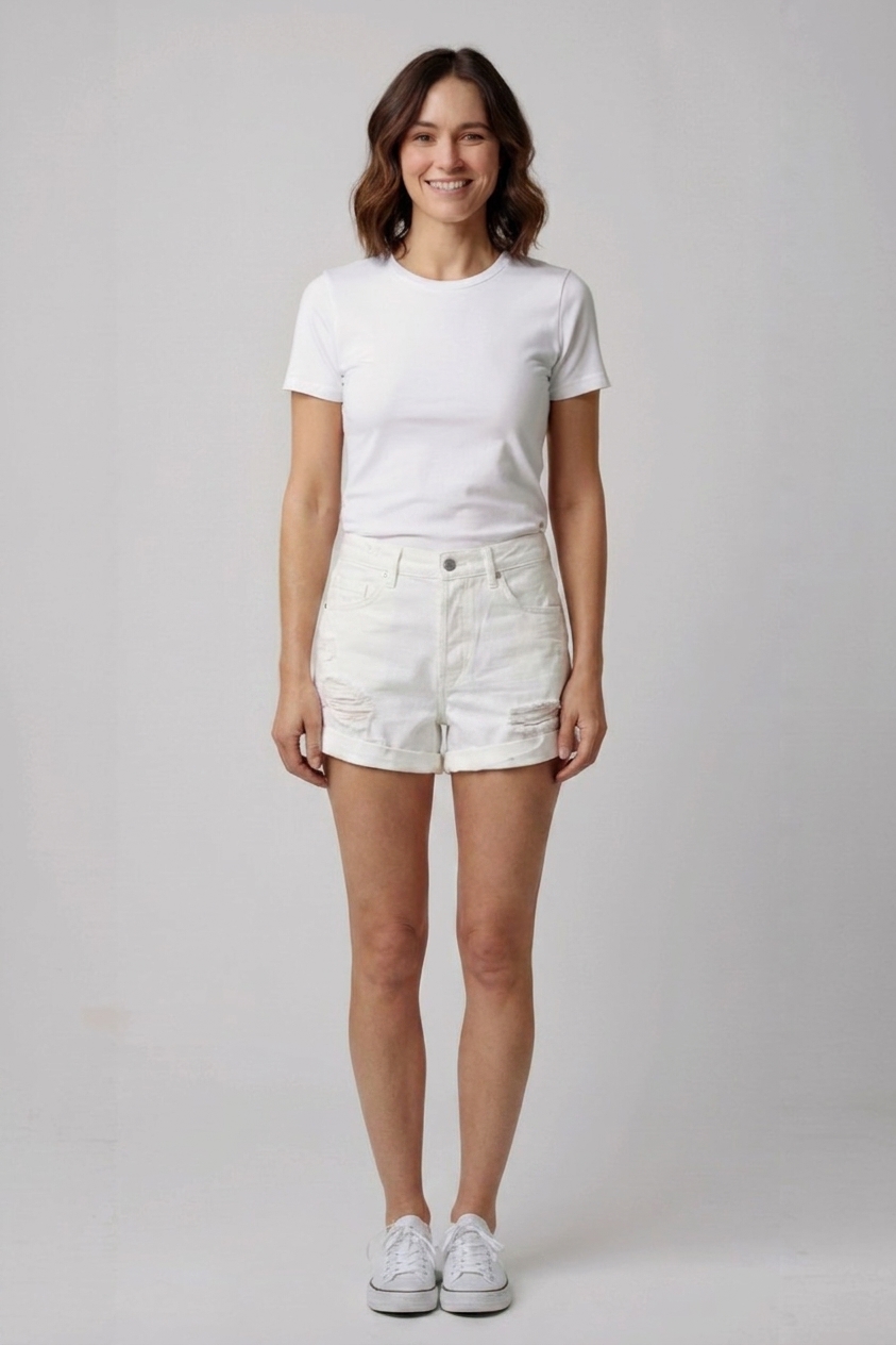 Bílé šortky H&M Vel.: 40 - Šortky