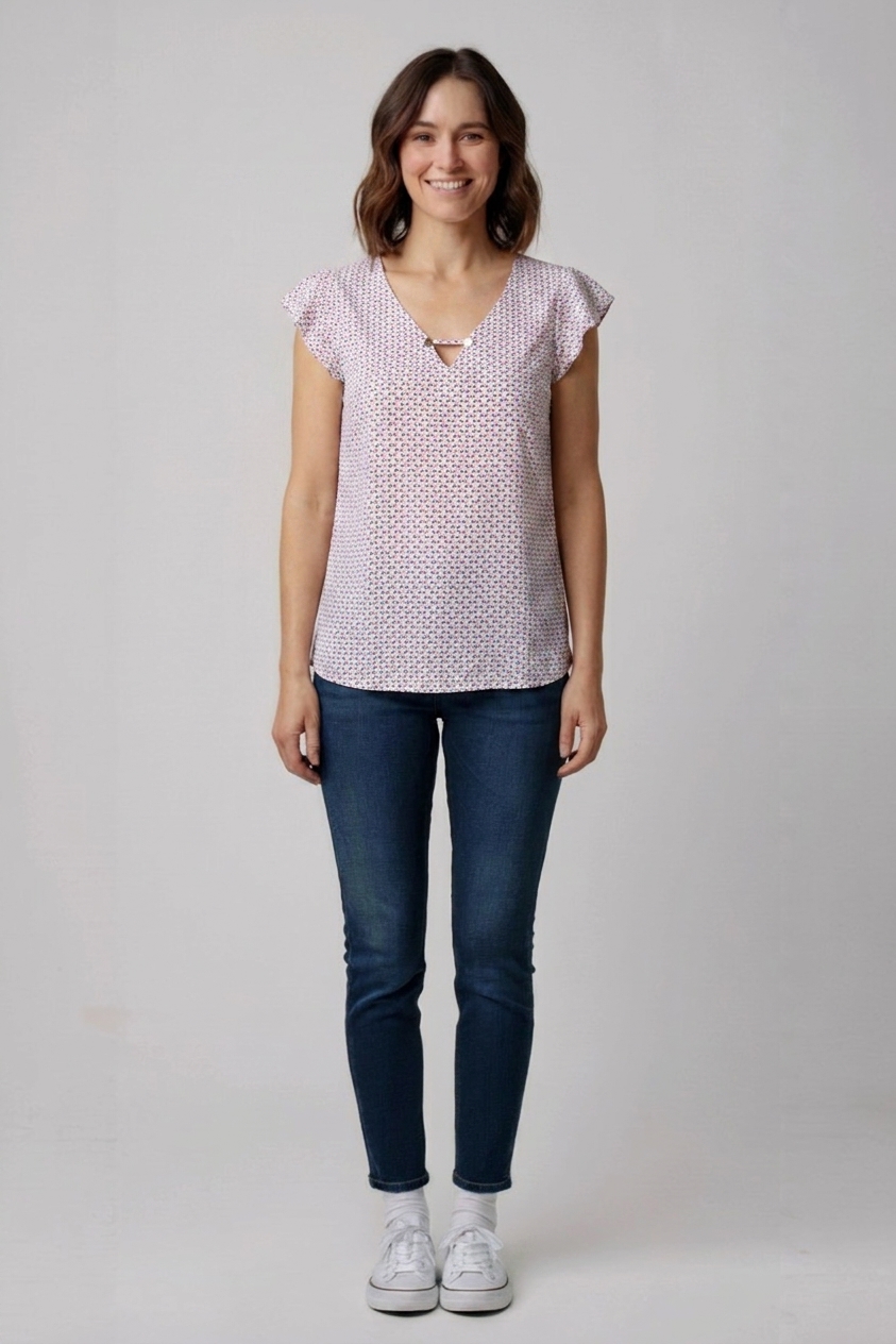Vzorovaná halenka EDC Vel.: 36 - Halenky