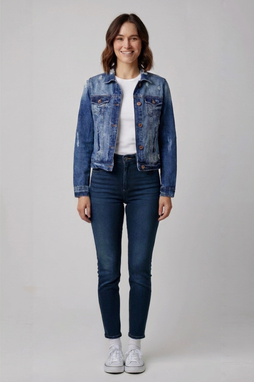 Riflová bunda Denim Co. Vel.: 34 - Bundy a kabáty