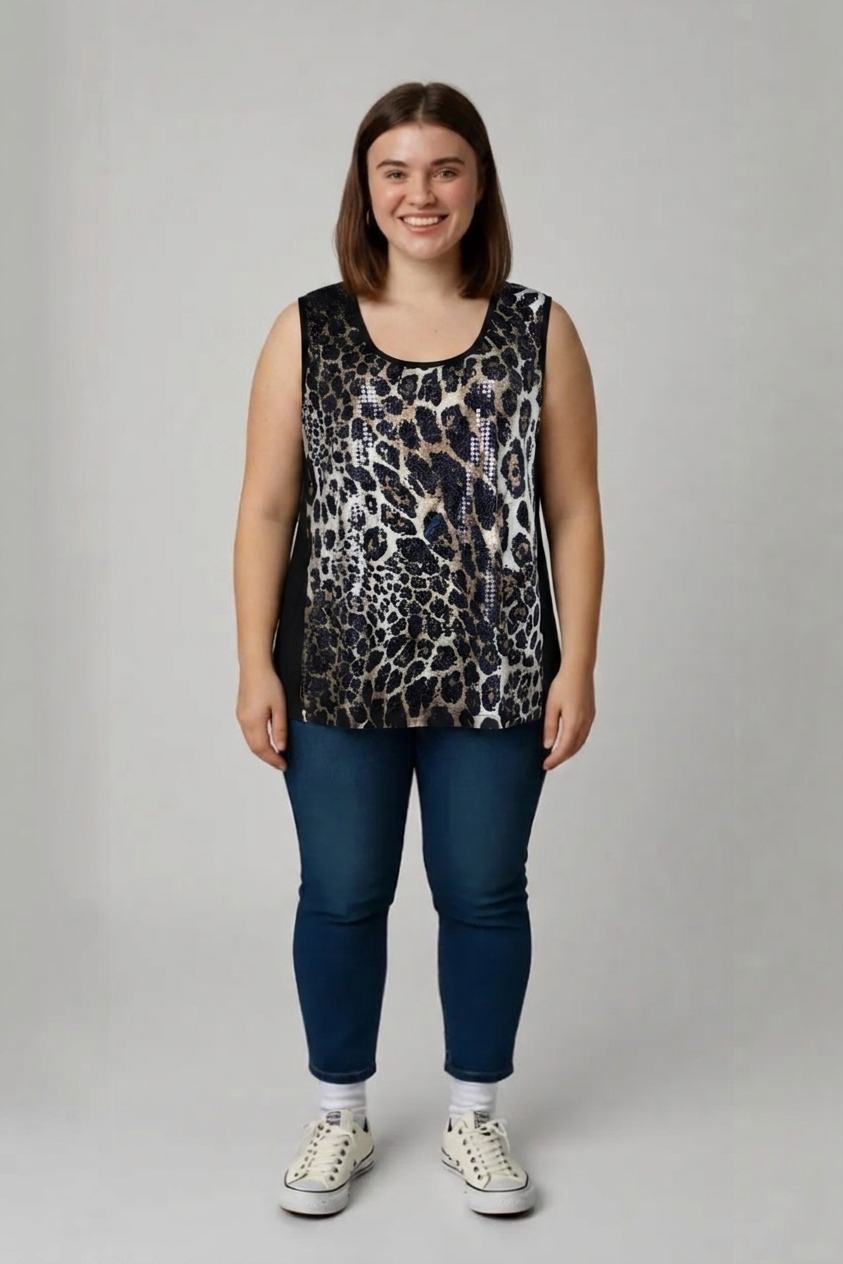 Leopardí top Via Appia Vel.: 46 - Trička