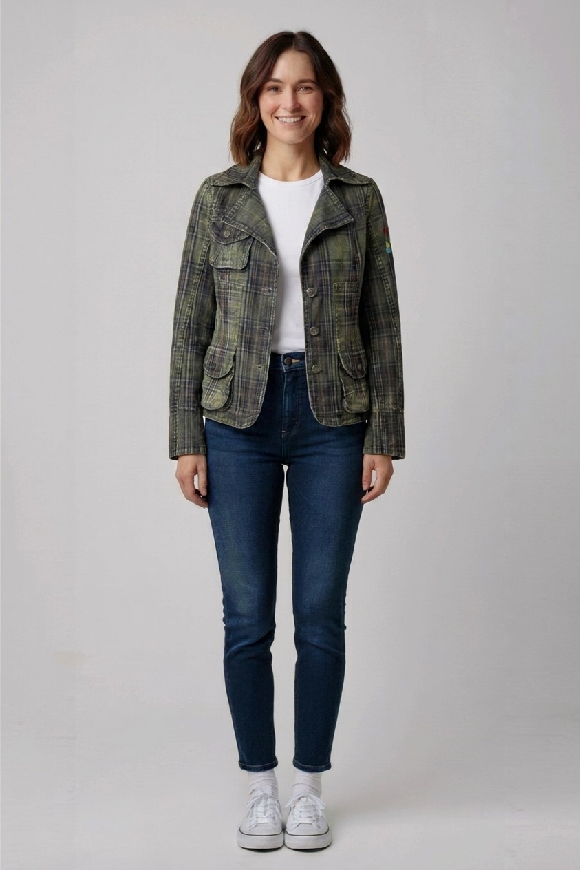 Zelené sako Hilfiger Denim Vel.: 40 - Bundy a kabáty