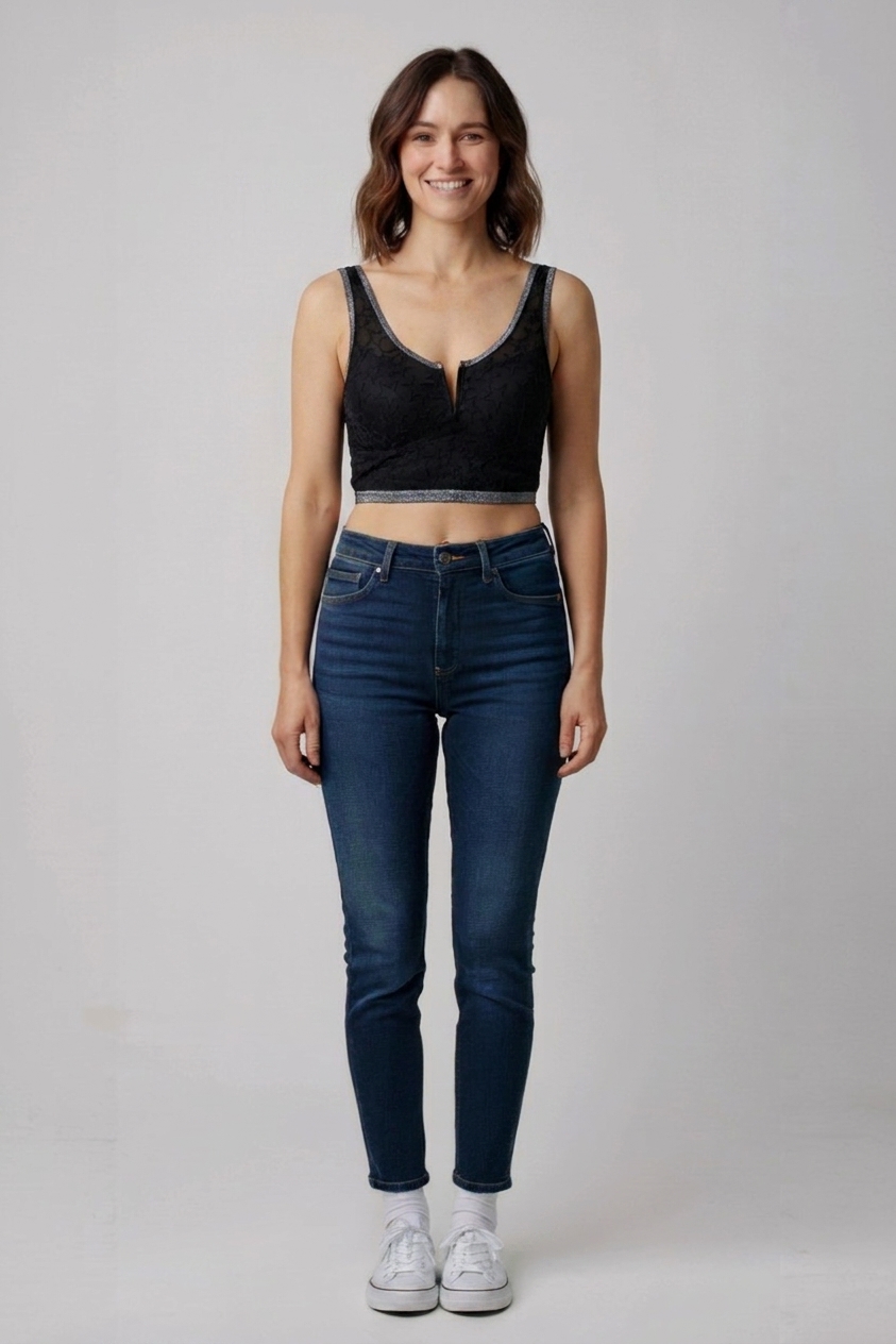 Černý top Tezenis Vel.: 38 - Spodní prádlo