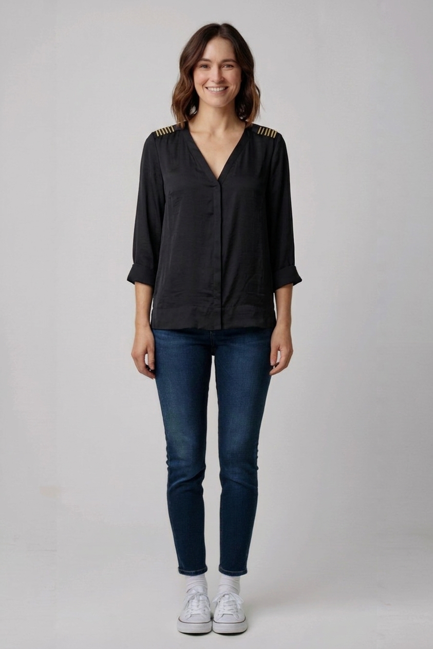 Černá halenka H&M Vel.: 38 - Halenky